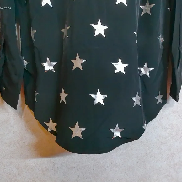 NWT Wrangler Western Shirts Snap Down Long Sleeve Black/Silver Men’s Size Small - Picture 8 of 11